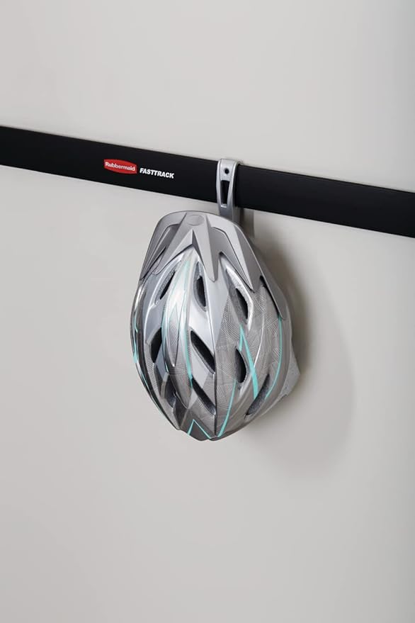 Rubbermaid FastTrack Compact Hook for Garage Organization, Soft Grip, Ideal For Cords/Ropes/Small Hoses/Camping Chairs