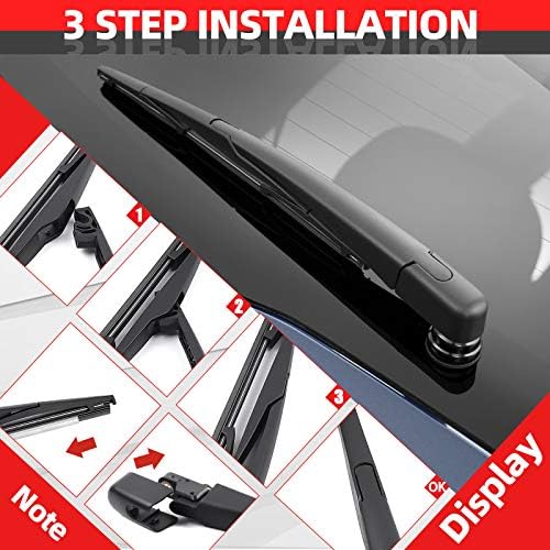 OTUAYAUTO Rear Windshield Back Wiper Arm Blade Set - Replacement for KIA Sportage 2011 2012 2013 2014 2015 2016 OE:988111H000