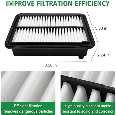 Capume 2PCS Cabin Engine Air Filter Kits Fits for CR V CRV CR-V Hybrid 2.0L 2023-2026, Accord Hybrid 2.0L 2023-2026, Civic Hybrid 2.0L 2025-2026, Replacement for CF11182, 80292-TF0-G01, 172206MAJ01