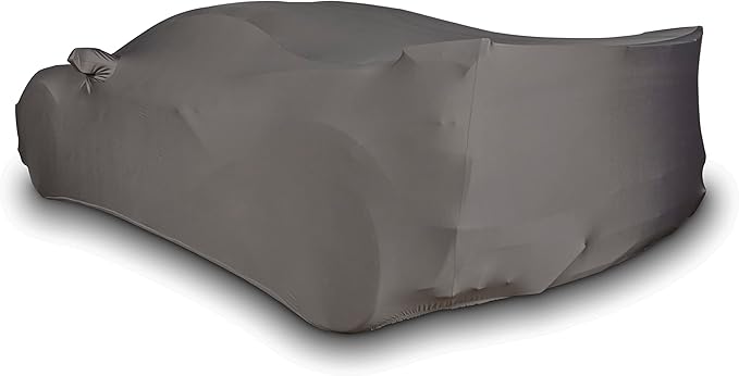 SR1 Performance USA Ultraguard Corvette Car Cover Custom Fit for C8 Corvette (2020-2026) – Indoor Stretch Satin Dust Protection, Soft Breathable Snug Fit (Dark Gray)