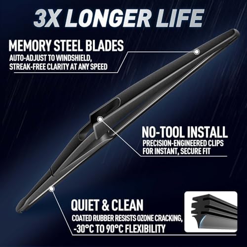 Rear Wipers for Nissan Rogue 2008-2026/ INFINITI QX60 2014-2025
