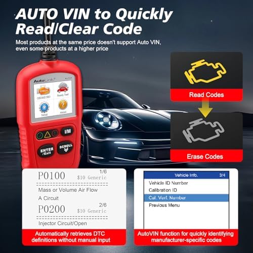 Autel OBD2 Scanner AL329, Vehicle Check Engine Code Reader
