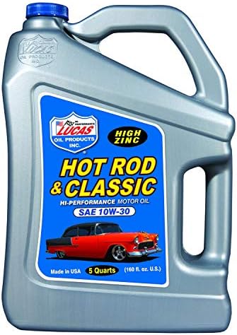 Lucas Oil 10679 Hot Rod & Classic Car SAE 10W-30 Motor Oil - 5 Quart (Pack of 3)