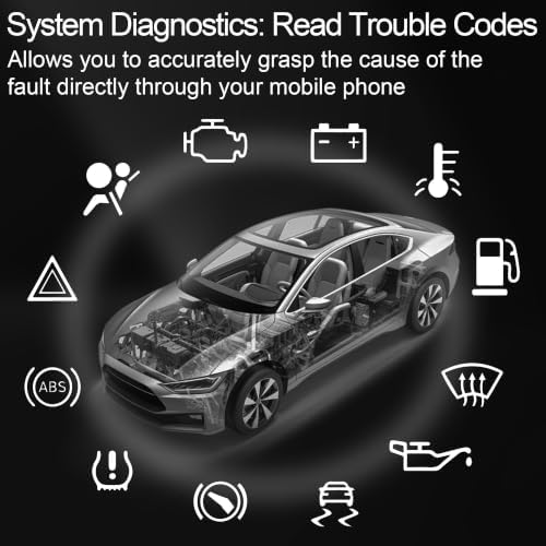 OBD2 Scanner Bluetooth Car Code Reader for Dual-OS 2PCS Blue