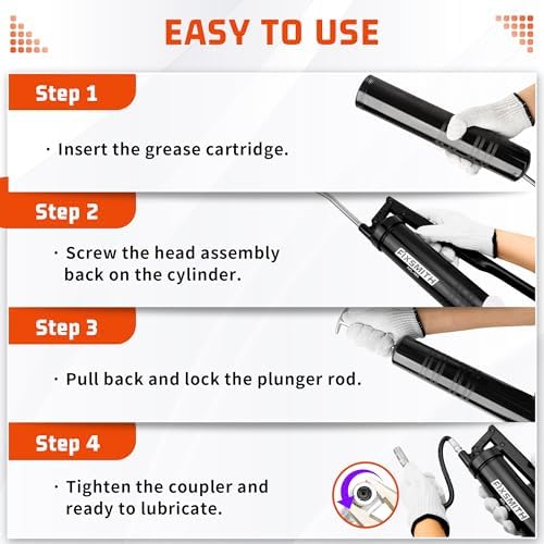FIXSMITH Professional Lever Action Grease Gun- Heavy Duty Construction