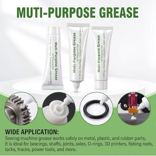 MTLEE 20g Multi Purpose Synthetic Grease Waterproof Dielectric High Temp Resistant for Door Hinges Tracks 3D Printers Marine Reels Bearings Joints