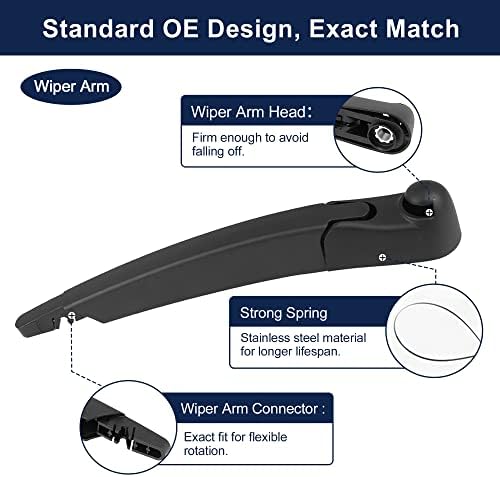 X AUTOHAUX Rear Windshield Wiper Blade Arm Set for Mini Countryman R56 R60