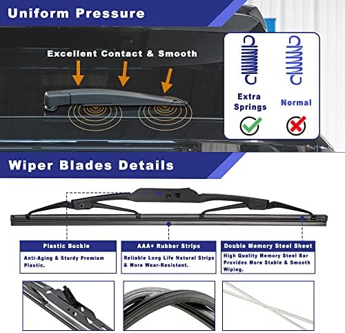 Rear Wiper Arm and Blade for 2011-2020 Grand Caravan, Town & Country