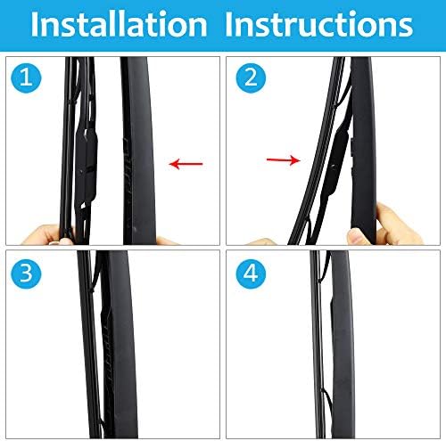 X AUTOHAUX Rear Windshield Wiper Blade Arm Set for Hyundai Tucson 04-09