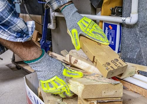 HexArmor Cut-Resistant Impact Protection Nitrile Palm Work Gloves | Rig Lizard® Series 2090X | X-Small