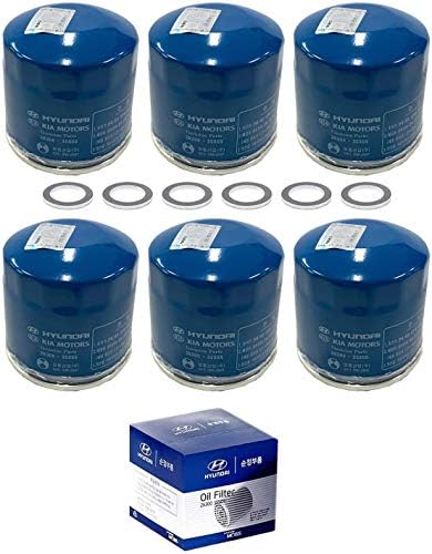 Genuine OEM Hyundai & Kia Oil Filter 26300-35505 (New Version of 35504) (6 pack)