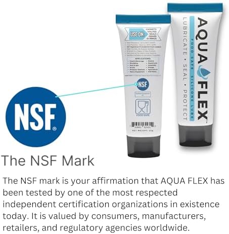 Aqua Flex Silicone Grease, NSF Registered Food-Grade, 50g