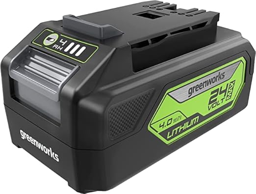 Greenworks 24V Cordless Tire Inflator, 160 PSI Portable Air Compressor, 2 Power Sources & 24V 4.0Ah Lithium-Ion Battery (Genuine Greenworks Battery)