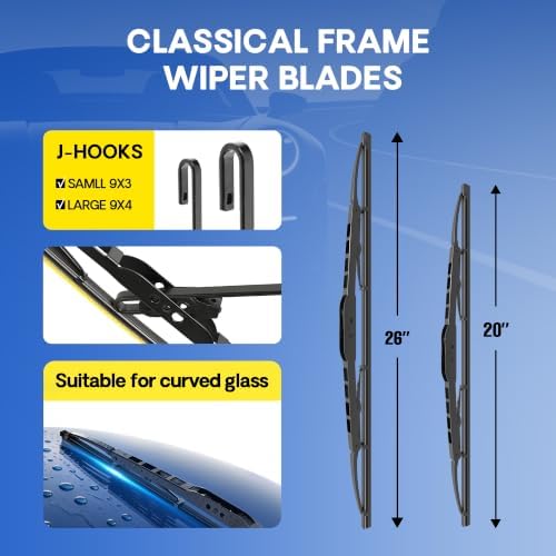 5 PLUS® 26"+20" Silicone Wiper Blades Fits Toyota Camry 2018-2024