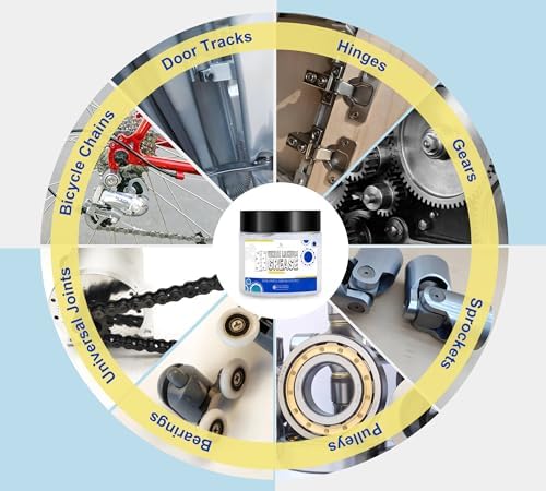 White Lithium Grease 4oz - Multi-Purpose High Temp Lithium Lubricant for Automotive, Marine, Industrial Use - Multi-Purpose Gear Lubricant for Bearings, Chains, Gears - Dielectric Grease with Brush