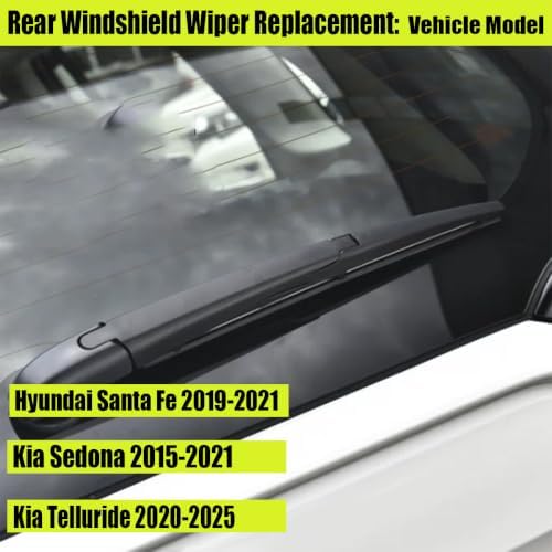 12-inch Rear Windshield Wiper Blade, Replacement for Hyundai Santa Fe 2019-2021,Kia Telluride 2020-2025,Kia Sedona 2015-2021 OE Style