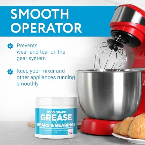 IMPRESA High-Viscosity 4 Oz Food Grade Grease - White Smooth Operation for Stand Mixers & Appliances - Gear Wear Protection & Extended Equipment Life - Food-Safe Formula Made in USA (Pack of 2)