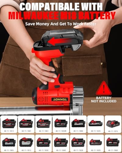 Cordless Grease Gun Compatible with Milwaukee M18 18V Battery