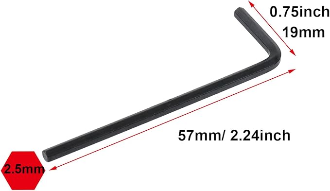 Antrader Hex Key Wrench Set - 2.5mm L Shaped Allen Key Wrench for Repairing, Installation,Pack of 30,Black