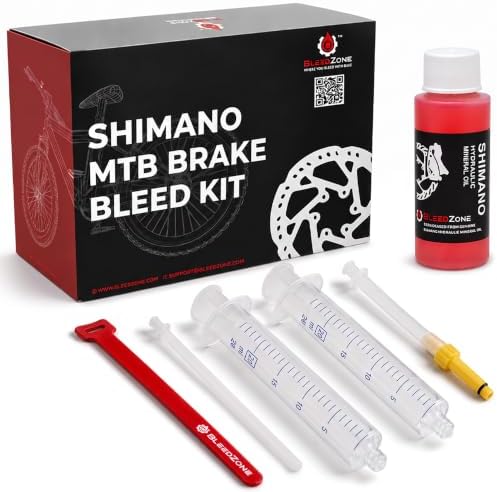 BleedZone Mineral Oil Brake Bleeder Kit Compatible with Shimano, 60ml Set