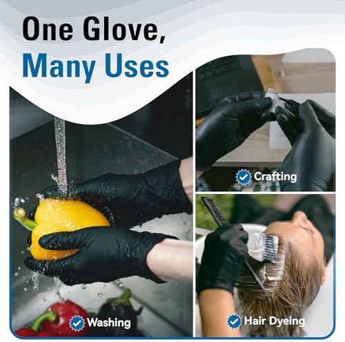 SWIFTLITE Nitrile Gloves Disposable Latex Free, Black