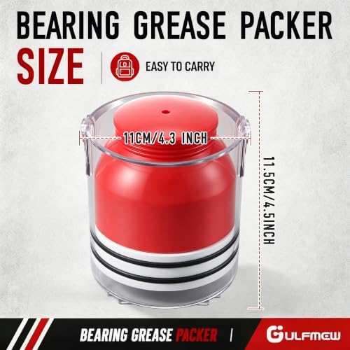 Bearing Packer, Wheel Bearing Grease Packer Tool, Fast & Mess Free Greasing, Heavy Duty Design, Fits Automotive, Trailer, ATV & Mower Bearings (Handy,Canister)