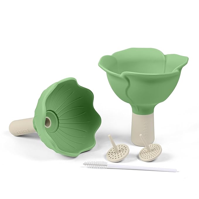Haakaa Silicone Flower Funnel Set – Small Funnels for Filling Small Bottles, Funnels for Kitchen Use Filling Bottles, Kitchen Funnel Set, Kitchen Gadgets Accessories