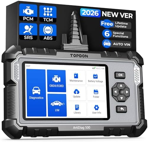 TOPDON AD500 OBD2 Scanner Car Diagnostic Tool, Engine ABS SRS Transmission