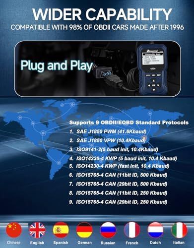 V410 OBD2 Scanner Fault Code Reader, Car Scanner Diagnostic Tool