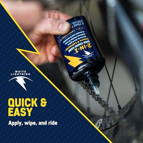 White Lightning 2-in-1 Bike Lubricant and Degreaser 8 oz, Aerosol