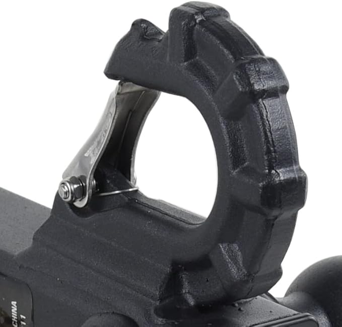 Trailer Hitch 864011L Tri Ball Mount with Hook, Tactical Tow Hook, Fits 2 inch Hitch Receiver, Secure with Self-Lock Latch, Matt Black, 5/8 Inch Hitch Lock Included…