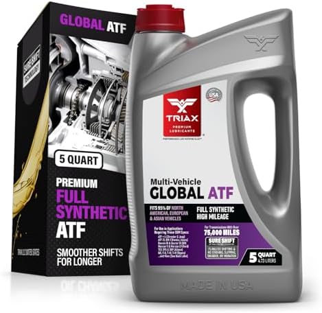 TRIAX Multi-Vehicle Global ATF Full Synthetic | Compatible with Honda DW-1, Dexron III, Dexron VI, Mercon V, Nissan Matic, ATF +4, TES 295 & More | OEM Grade Automatic Transmission Fluid (5 Quart)
