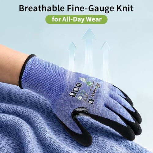 Schwer 120 Pairs Air-Skin A6 Cut Resistant Work Gloves, AR3902, XL