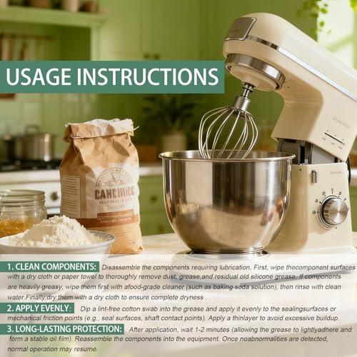BTAS Food Safe Grease for Kitchenaid Stand Mixer Kit NLGI 2 5oz