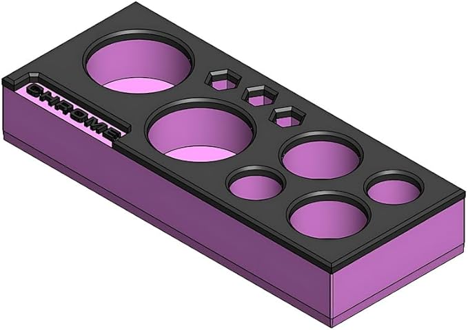 MagAttach Chrome Adapter and Short Extensions Magnetic Interconnecting Organizer Tray (Pink/Black)