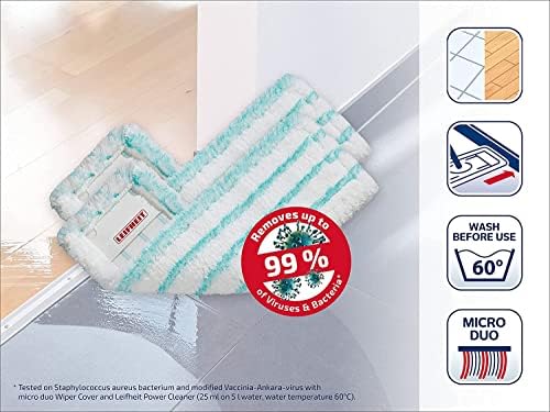 Leifheit Crescent-Shaped Profi Micro Duo Collect Floor Wiper, Fast and Thoroughly, 55128