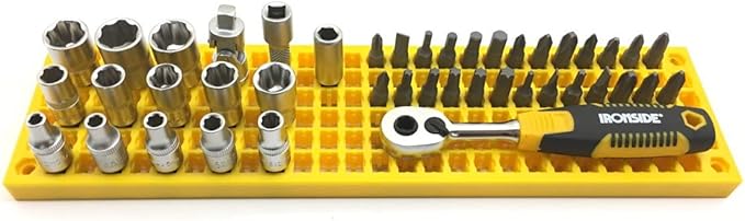Organizer Genie ® - One Red Slim Pegboard to organize your Sockets, Wrenches, Pliers, Screwdrivers, Bits and All Other Tools