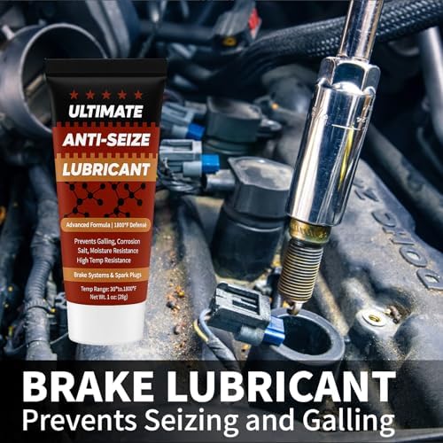 Copper Anti-Seize Thread Lubricant Spark Plug Antiseize Grease Compound for Automotive, Bolts and Nuts | High Temp Brake Parts Lubricant Grease Prevents Rust, Corrosion, Seizing - 1oz Tube (1-Pack)