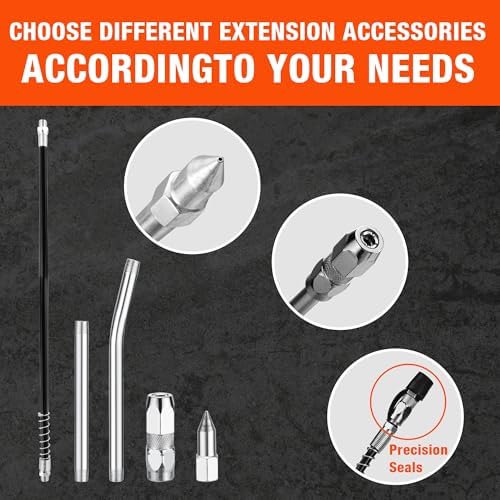 ValueMax Grease Gun Kit, 6000 PSI Heavy Duty with 14 OZ Cartridge