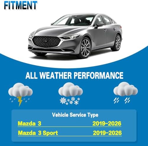 GSPSCN Windshield Wiper Blades for Mazda 3/3 Sport 2019-2026 (Pack of 2)