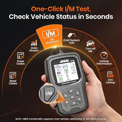 ANCEL FD700 Ford Lincoln Mercury OBD2 Scanner, Full System Automotive Car Code Reader with All Functions, Including Battery Registration ABS SRS SAS BMS Oil Reset TPMS Engine IQA EPB Regen