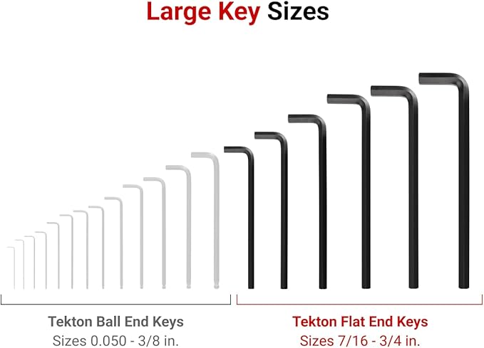 TEKTON Flat End Hex L-Key Set, 6-Piece (7/16-3/4 in.) | KLX90101