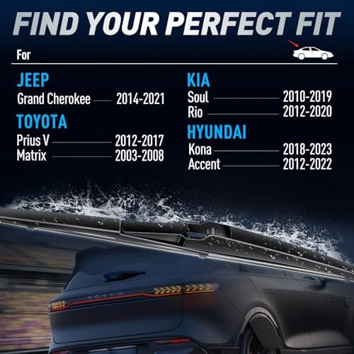 Rear Wipers for Jeep Grand Cherokee 2014-2021/ Hyundai Kona 2018-2023