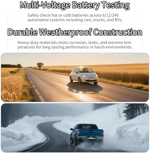 Coolant Tester Accessory, Antifreeze Tester for Understanding The State of Coolant, Battery Hydrometer for Testing Hot or Cold Batteries on 6V/12V/24V Systems