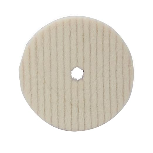 Maxshine 6" Universal Wool Buffing Polishing Pad for Cutting – 100% Natural Wool with Hook & Loop – Professional Pad for Dual Action Polishers – Ideal for Paint Correction & Oxidation Removal