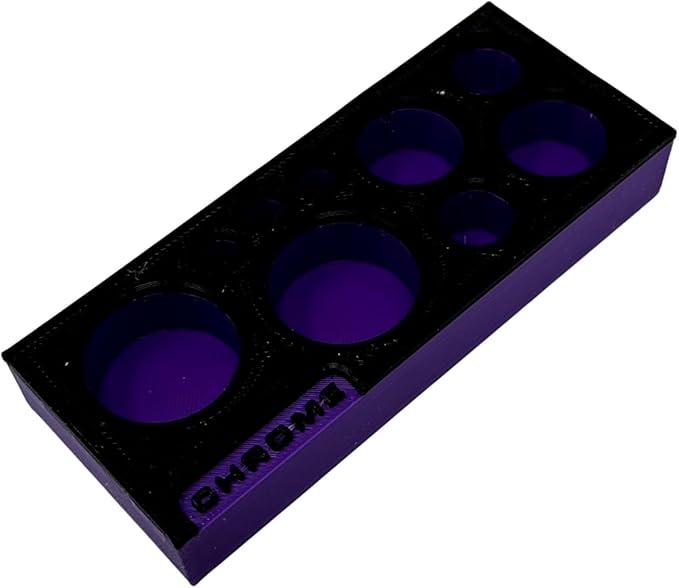 MagAttach Chrome Adapter and Short Extensions Magnetic Interconnecting Organizer Tray (Purple/Black)