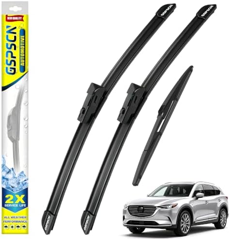 GSPSCN Windshield Wiper Blades for Mazda CX-9 CX9 2016-2023 (Pack of 3)