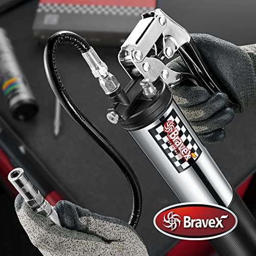 Bravex Heavy Duty Professional Pistol Grip Grease Gun 6000 PSI