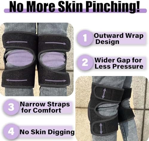 Work Knee Pads for Cleaning, Gardening Adjustable Foam Kneepads, Black XL