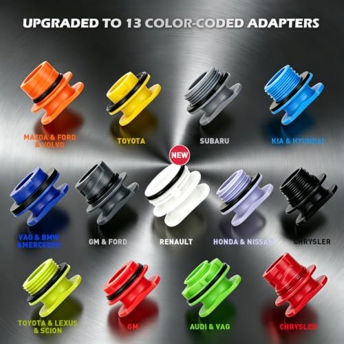 22-Piece Engine Oil Funnel Kit, Upgraded Magnetic Base, No-Spill Design